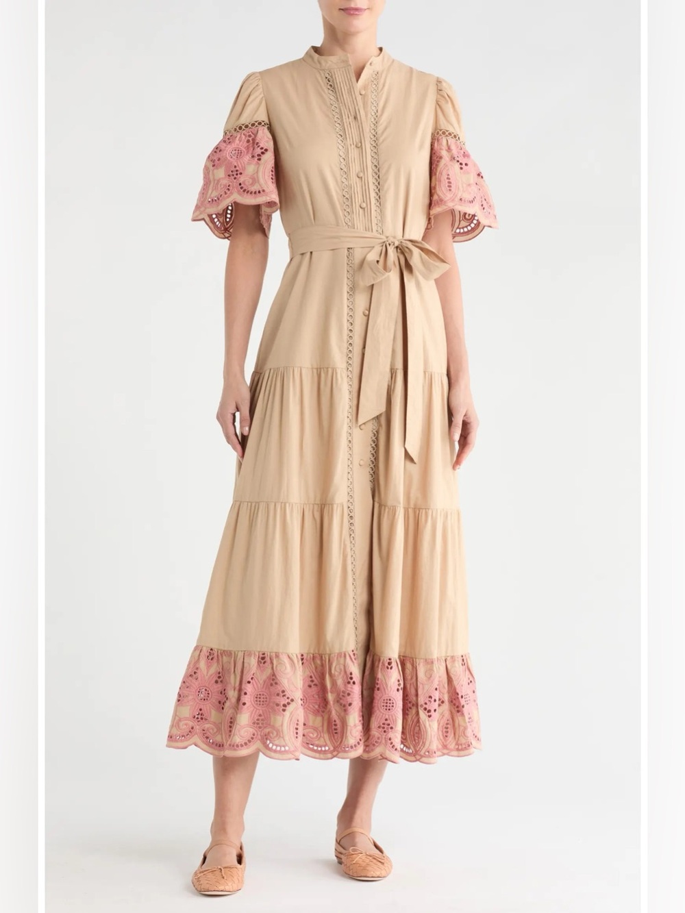 EMBROIDERED MAXI DRESS